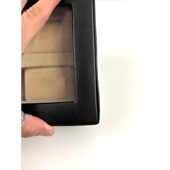 4 Slot Watch Box With Lock Watch Storage Box Houndstooth Pattern - Picture 11 of 16